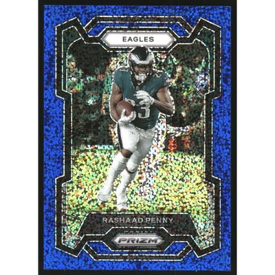 2023 Panini Prizm Prizms Blue Sparkle #242 Rashaad Penny