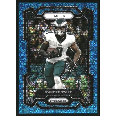 2023 Panini Prizm Prizms No Huddle Blue #237 D'Andre Swift