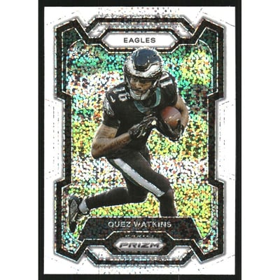 2023 Panini Prizm Prizms White Sparkle #246 Quez Watkins