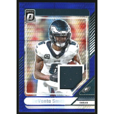 2024 Donruss Optic Donruss Threads Blue Hyper #16 DeVonta Smith