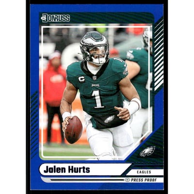2024 Donruss Press Proof Blue #50 Jalen Hurts