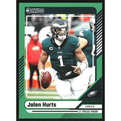 2024 Donruss Press Proof Green #50 Jalen Hurts