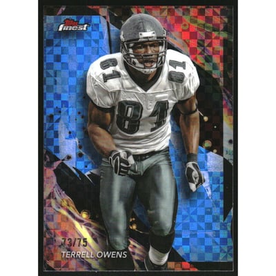2024 Finest Blue Checkerboard Refractors #145 Terrell Owens