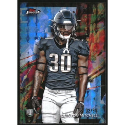 2024 Finest Blue Geometric Refractors #53 Quinyon Mitchell