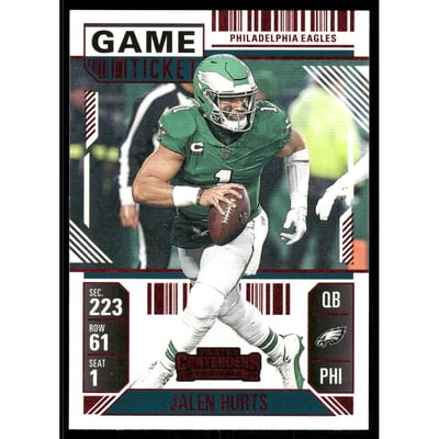 2024 Panini Contenders Game Ticket Red #79 Jalen Hurts