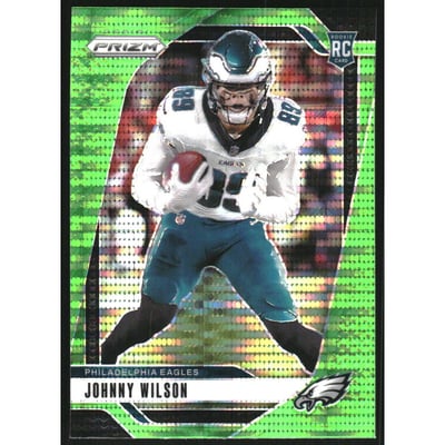 2024 Panini Prizm Prizms Neon Green Pulsar #355 Johnny Wilson
