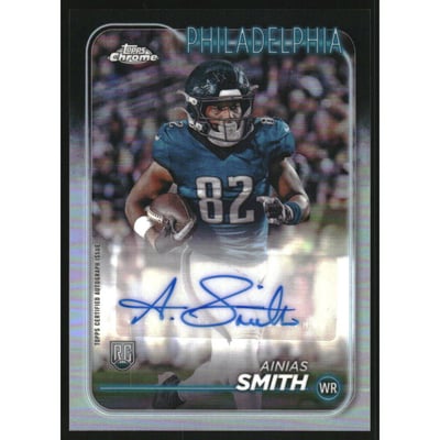 2024 Topps Chrome Rookie Autographs Refractors #RAASM Ainias Smith