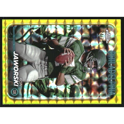 2024 Topps Chrome Yellow Geometric Refractors #158 Ron Jaworski