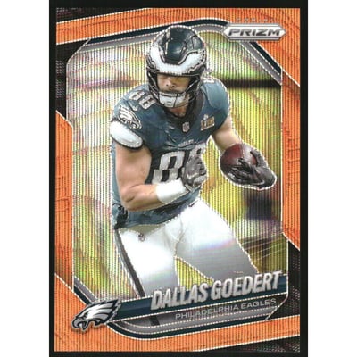 2025 Panini Prizm Prizms Orange Wave #234 Dallas Goedert