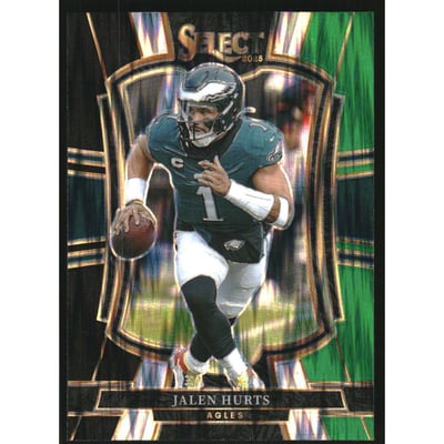 2025 Select Prizm Black and Green Shock #190 Jalen Hurts