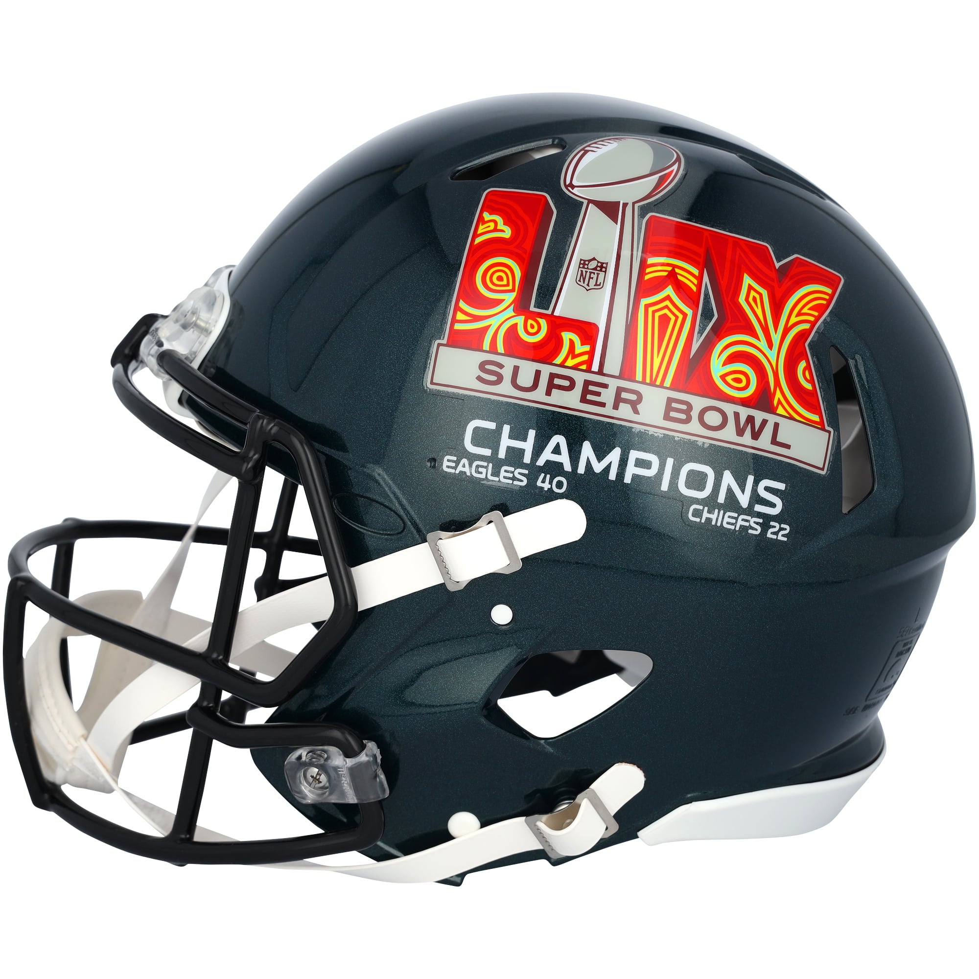 Casque Riddell authentique dédicacé par A.J. Brown des Philadelphia Eagles pour le Super Bowl LIX Champions Speed