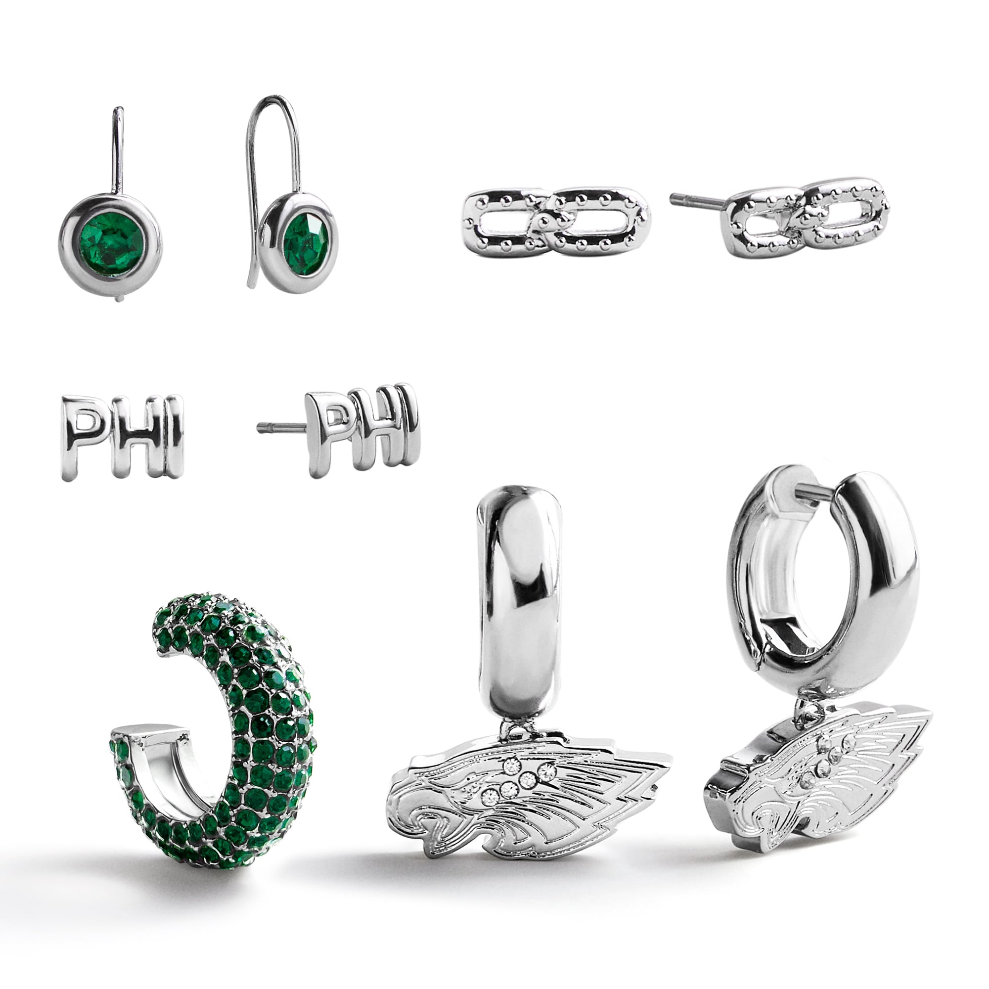 BaubleBar Philadelphia Eagles Mixed Earring Set
