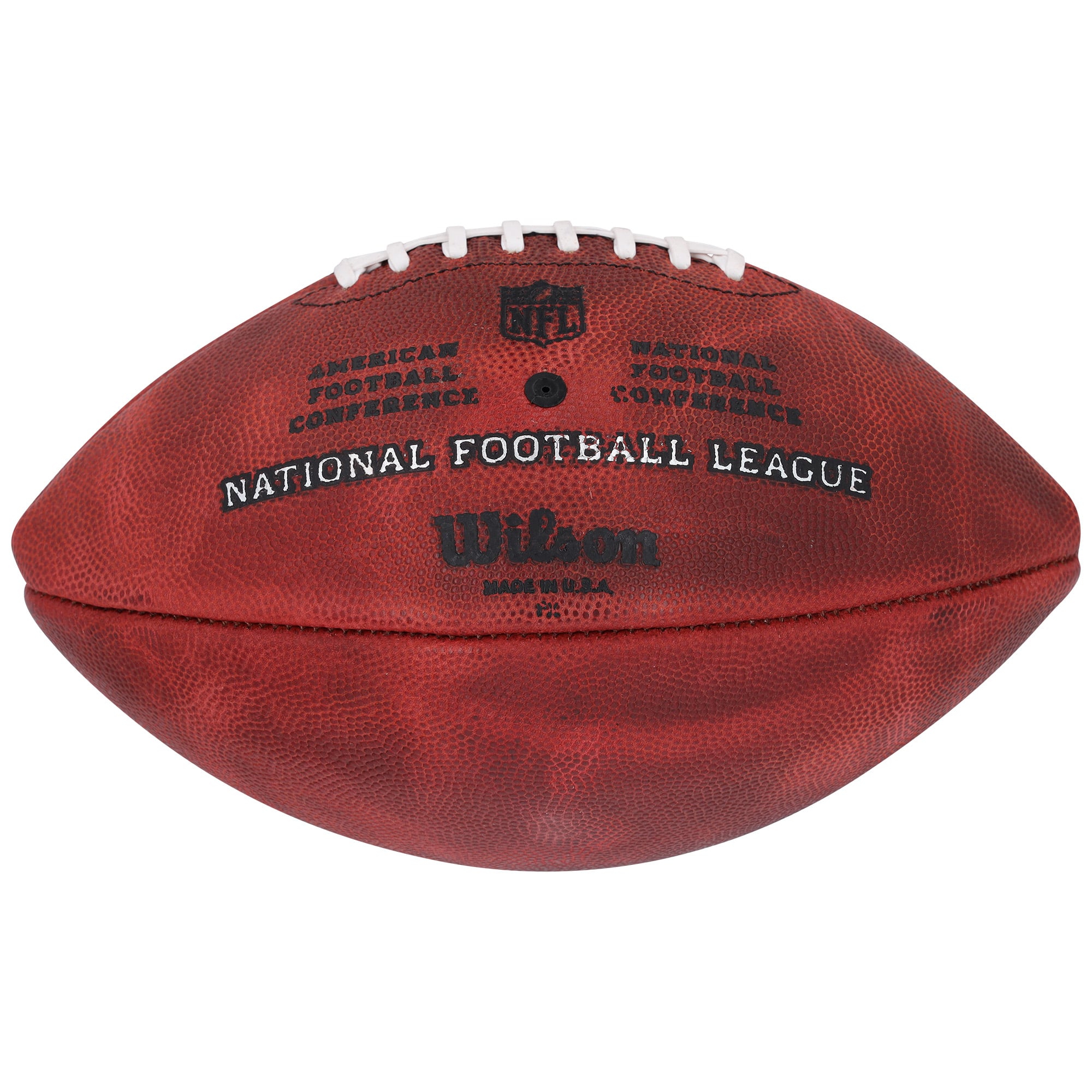 Ballon de football Duke en couleur autographié par Brian Dawkins des Philadelphia Eagles avec l'inscription « HOF 18 »