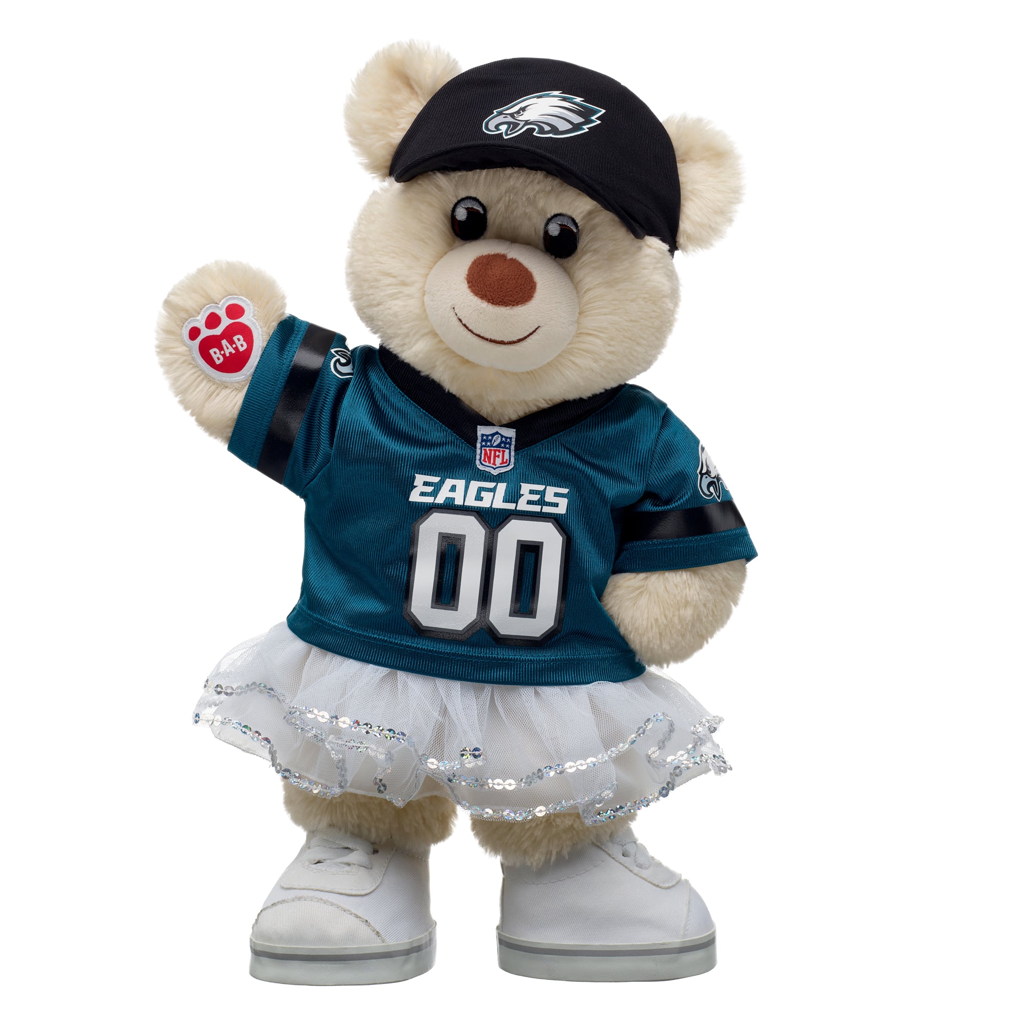 Ours en peluche Build-A-Bear Philadelphia Eagles Happy Hugs
