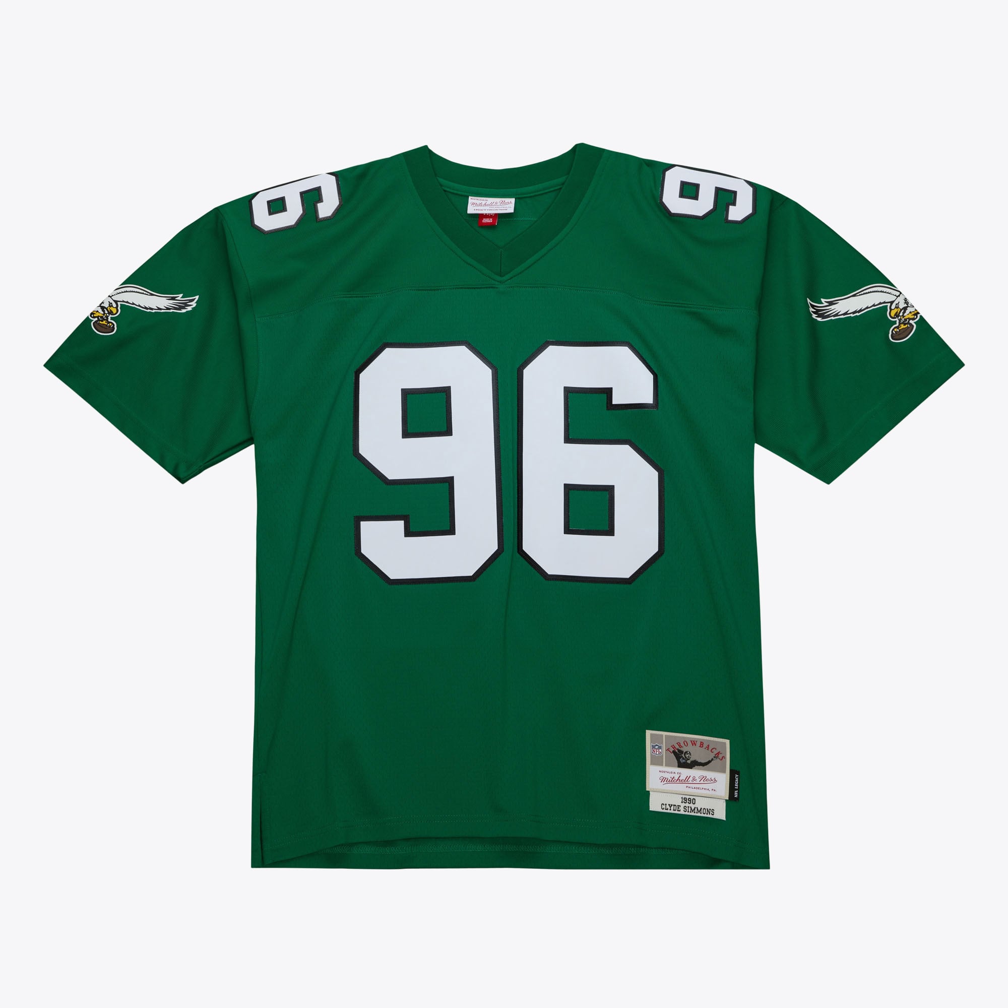Clyde Simmons Philadelphia Eagles 1990-91 Kelly Green Legacy Jersey
