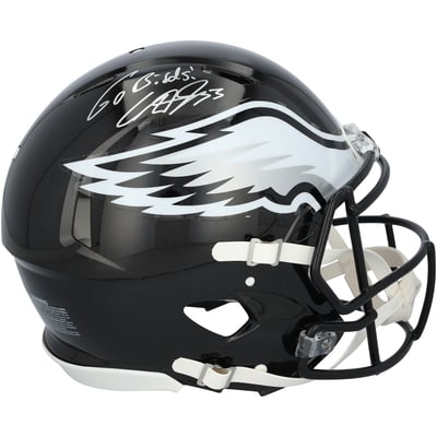 Cooper DeJean Philadelphia Eagles Autographed Fanatics Authentic Riddell Black Alternate Speed Authentic Helmet with "Go Birds!" Inscription