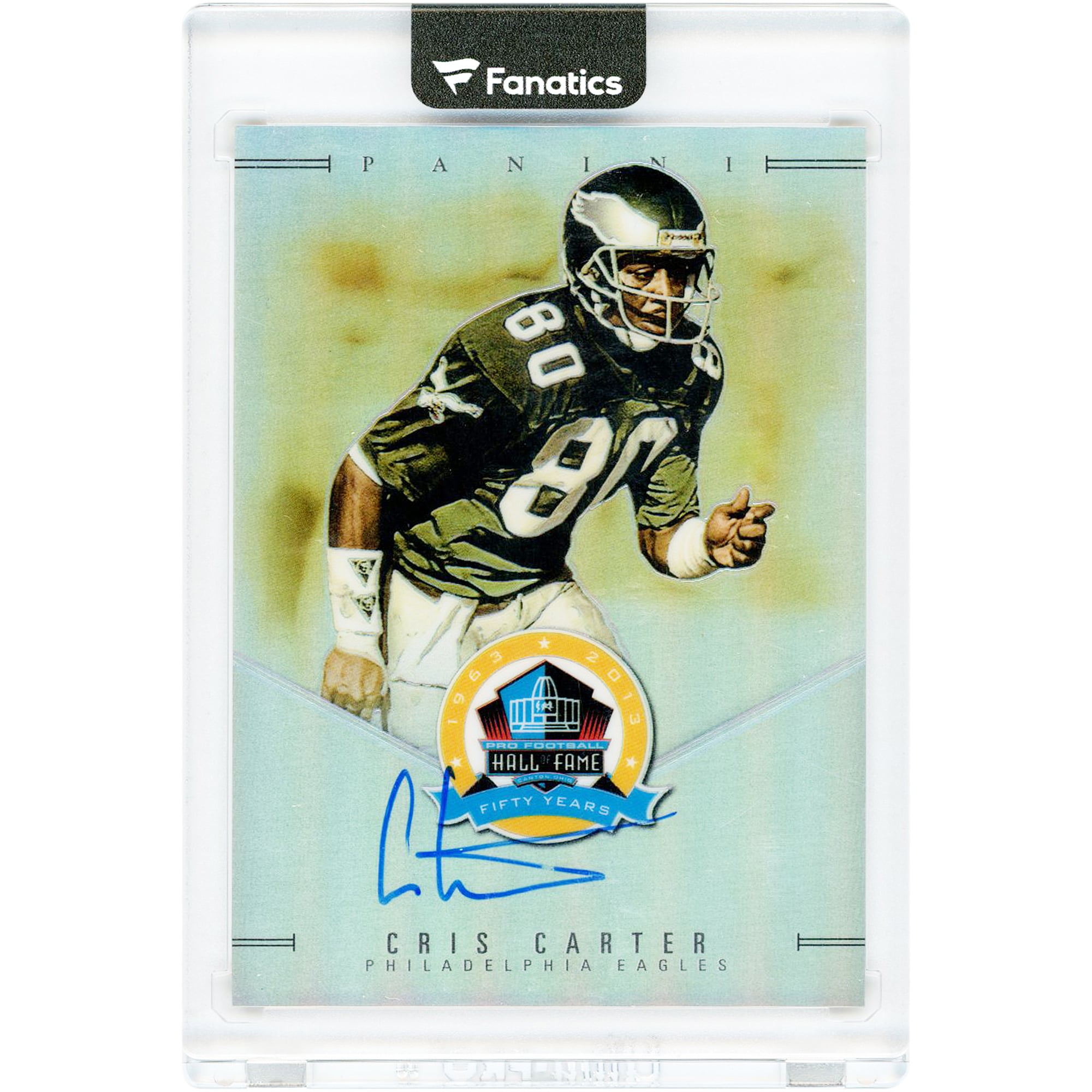Carte autographiée Cris Carter Philadelphia Eagles 2019 Panini Hall of Fame '13 #CC #38/50