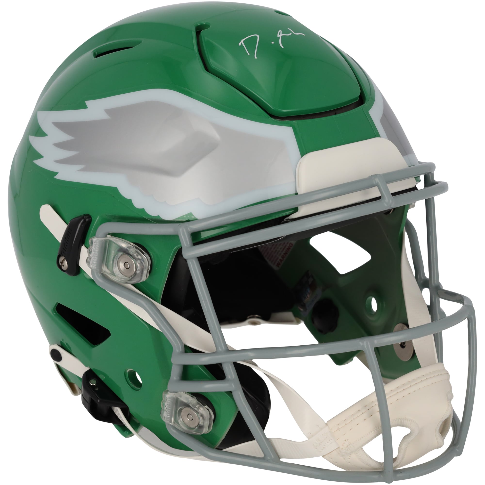 Casque authentique Riddell 2023 Kelly Green Alternate Speed ​​Flex autographié par DeVonta Smith Philadelphia Eagles
