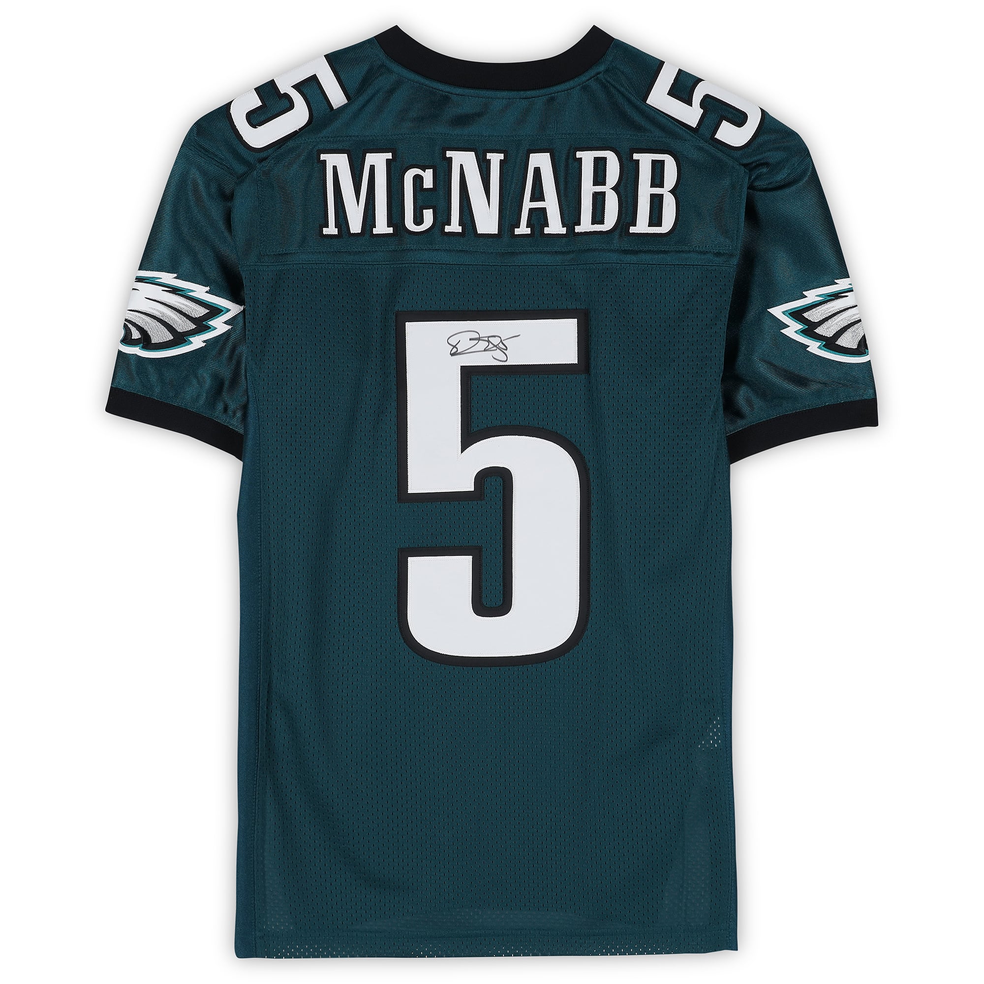 Maillot authentique Mitchell & Ness vert nuit 1999 autographié par Donovan McNabb, des Eagles de Philadelphie