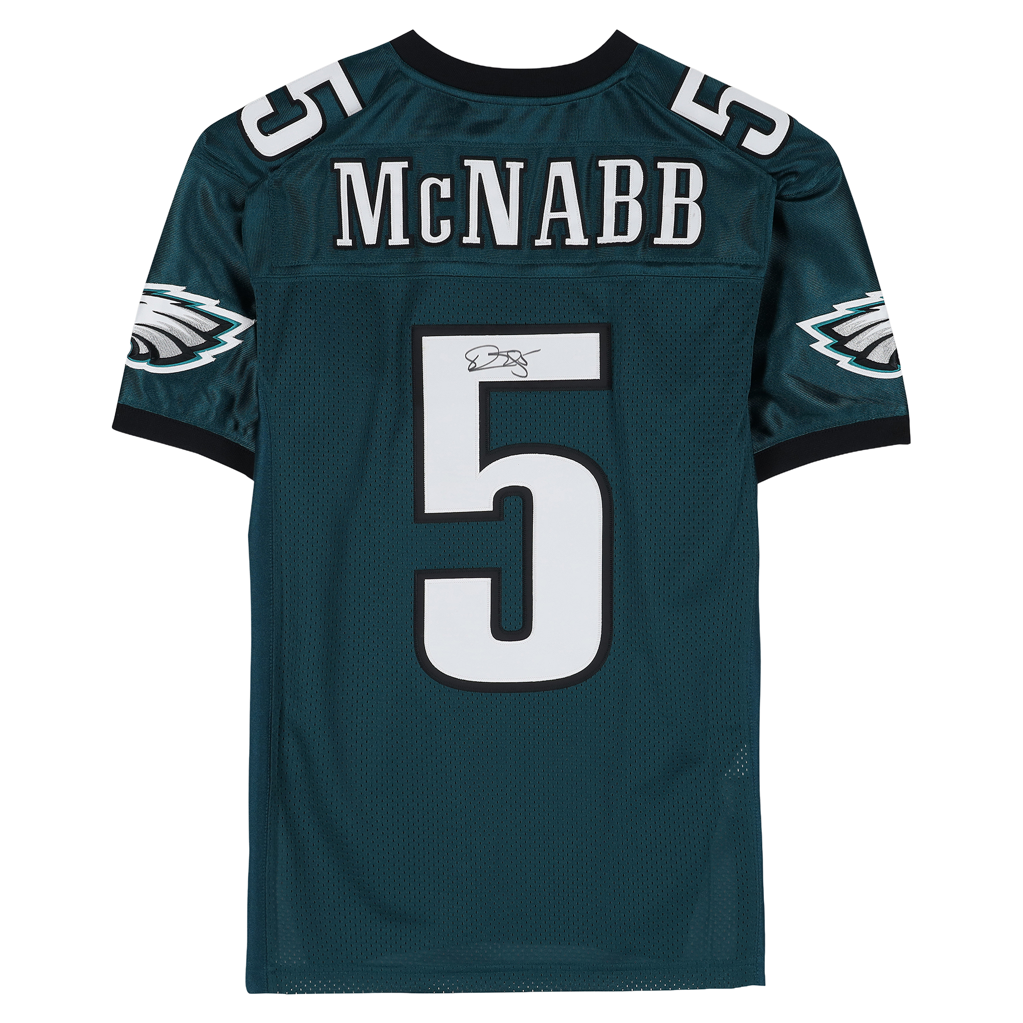 Maillot authentique Mitchell & Ness vert nuit 1999 autographié par Donovan McNabb, des Eagles de Philadelphie
