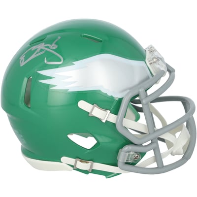 Donovan McNabb Philadelphia Eagles Autographed Fanatics Authentic Riddell Kelly Green Speed Mini Helmet 