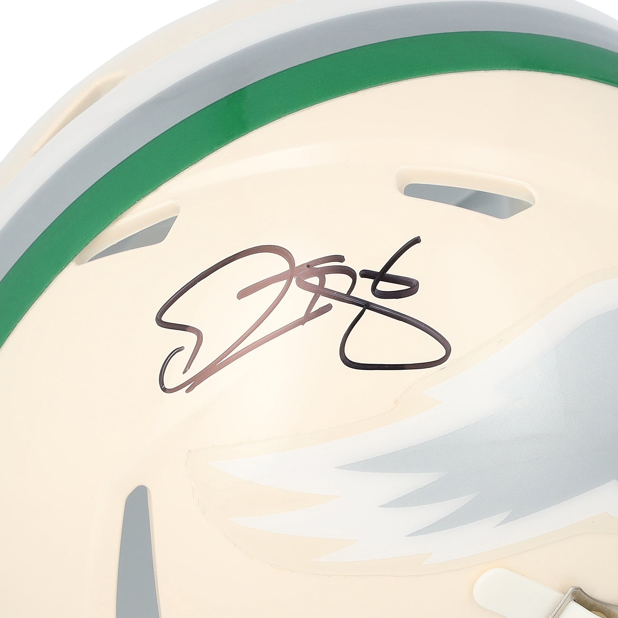 Mini-casque Riddell Retro Speed ​​autographié par Donovan McNabb (Philadelphia Eagles)