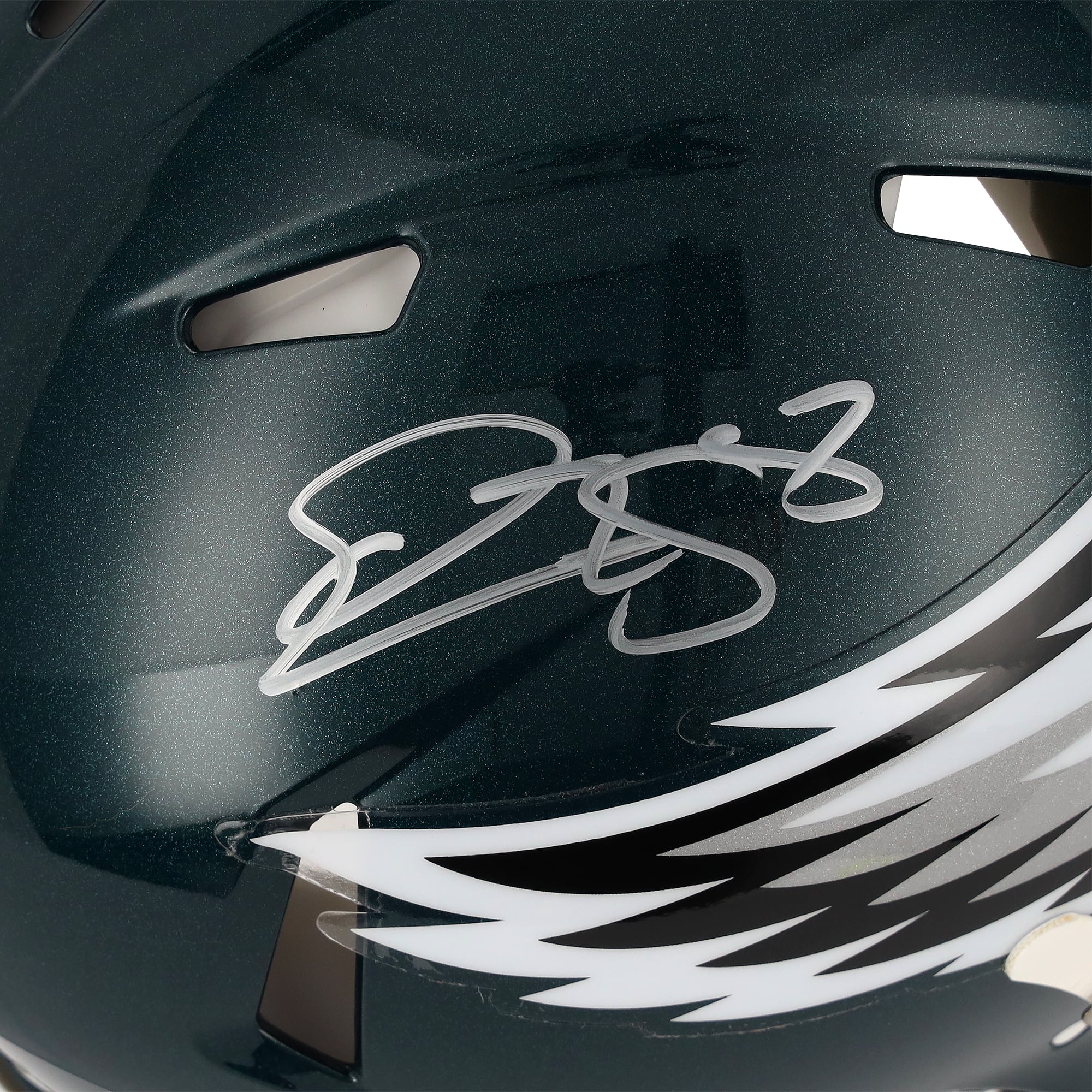 Casque authentique Riddell Speed autographié par Donovan McNabb des Philadelphia Eagles