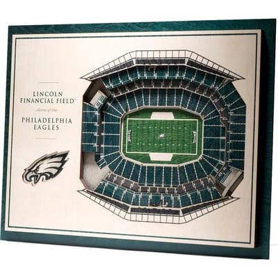 Philadelphia Eagles Fanpoint 17'' x 13'' 5-Layer StadiumView 3D Wall Art