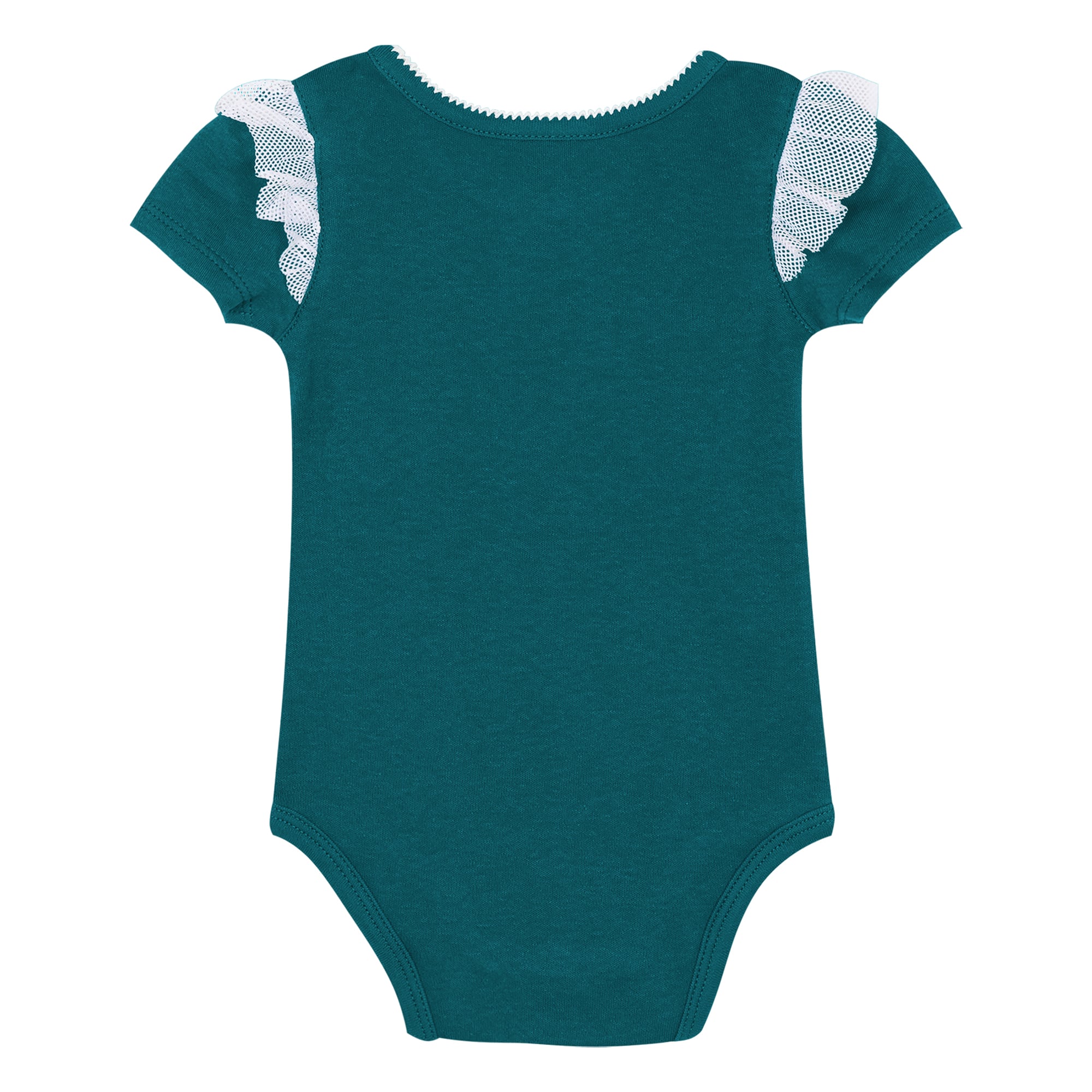 Ensemble body et jupe imprimé cœurs fondus vert nuit Outerstuff pour nouveau-né fille