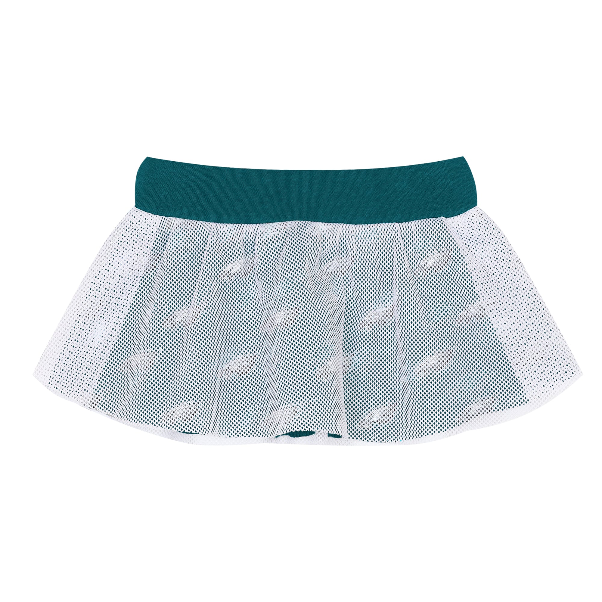 Ensemble body et jupe imprimé cœurs fondus vert nuit Outerstuff pour nouveau-né fille