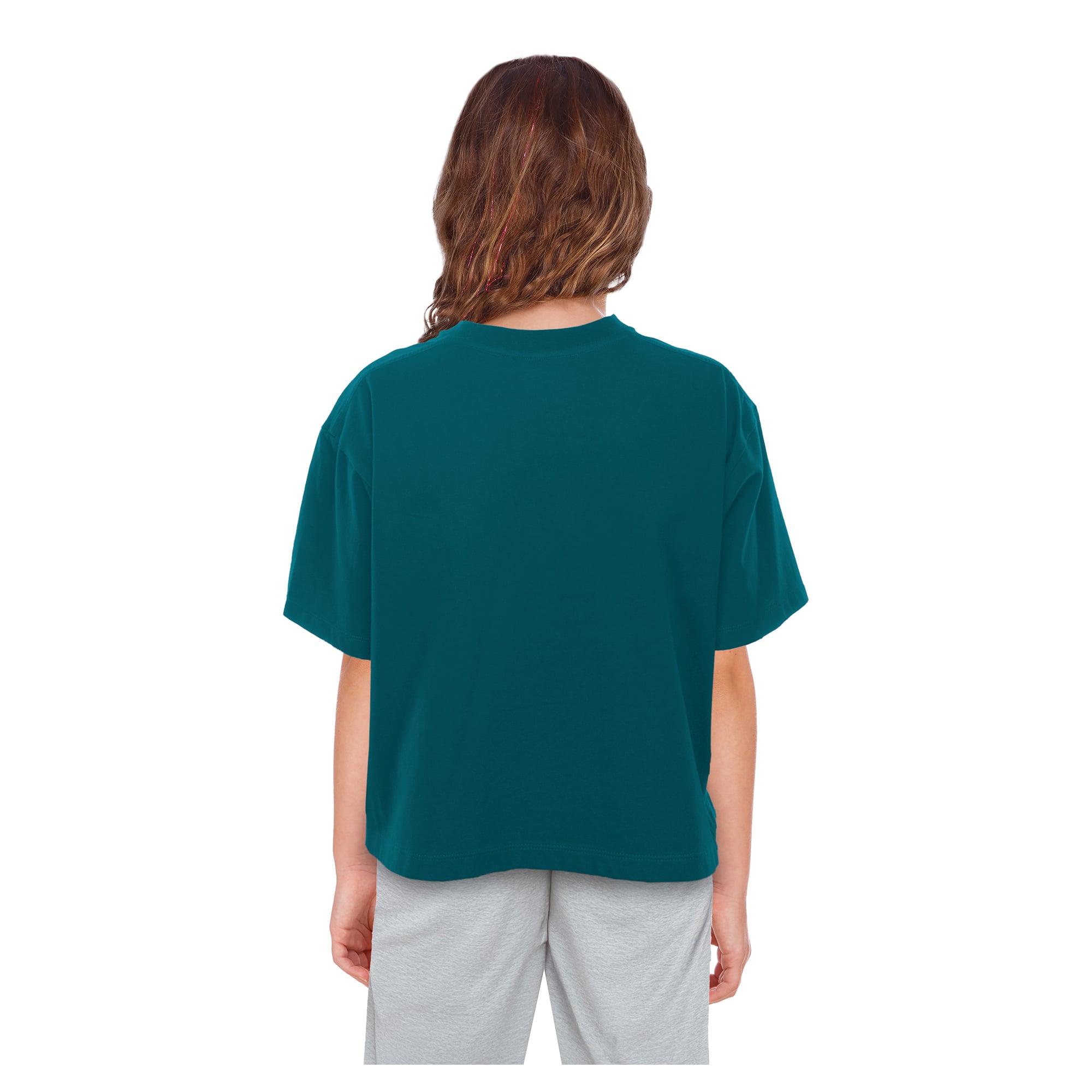 Girls Youth New Era Midnight Green Philadelphia Eagles Flip Sequin Boxy T-Shirt