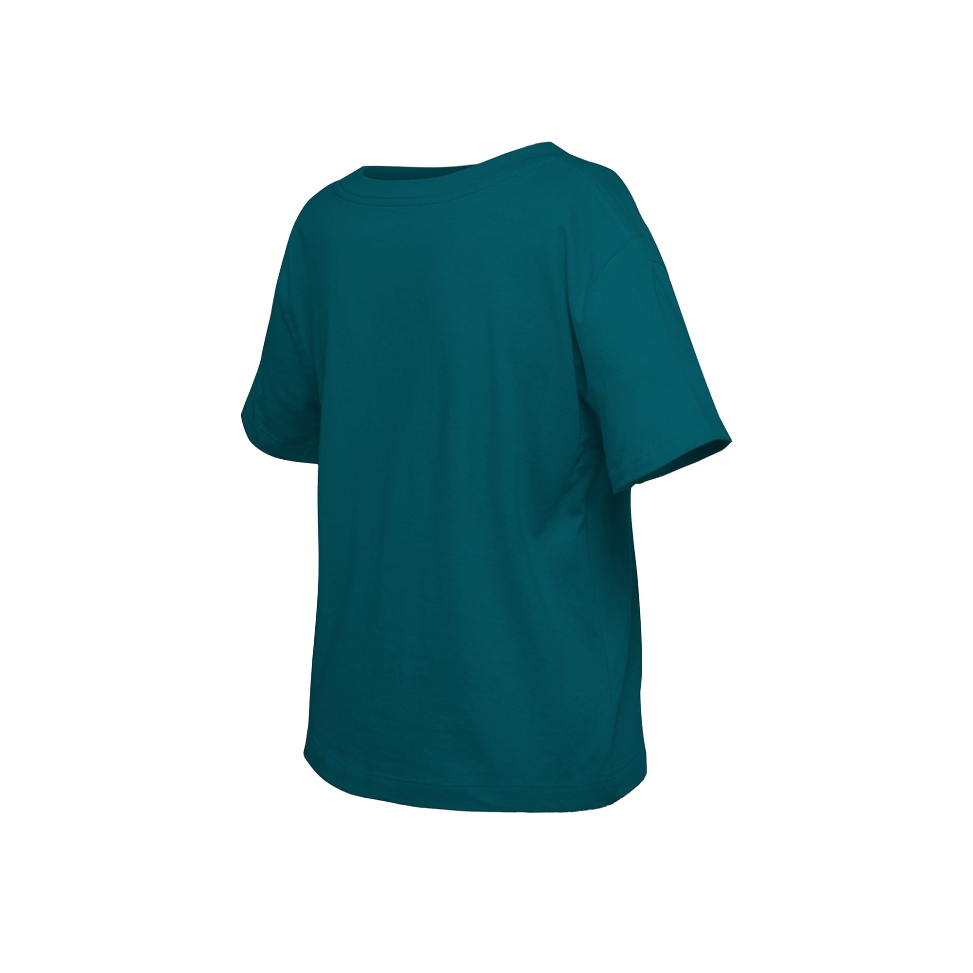 Girls Youth New Era Midnight Green Philadelphia Eagles Flip Sequin Boxy T-Shirt