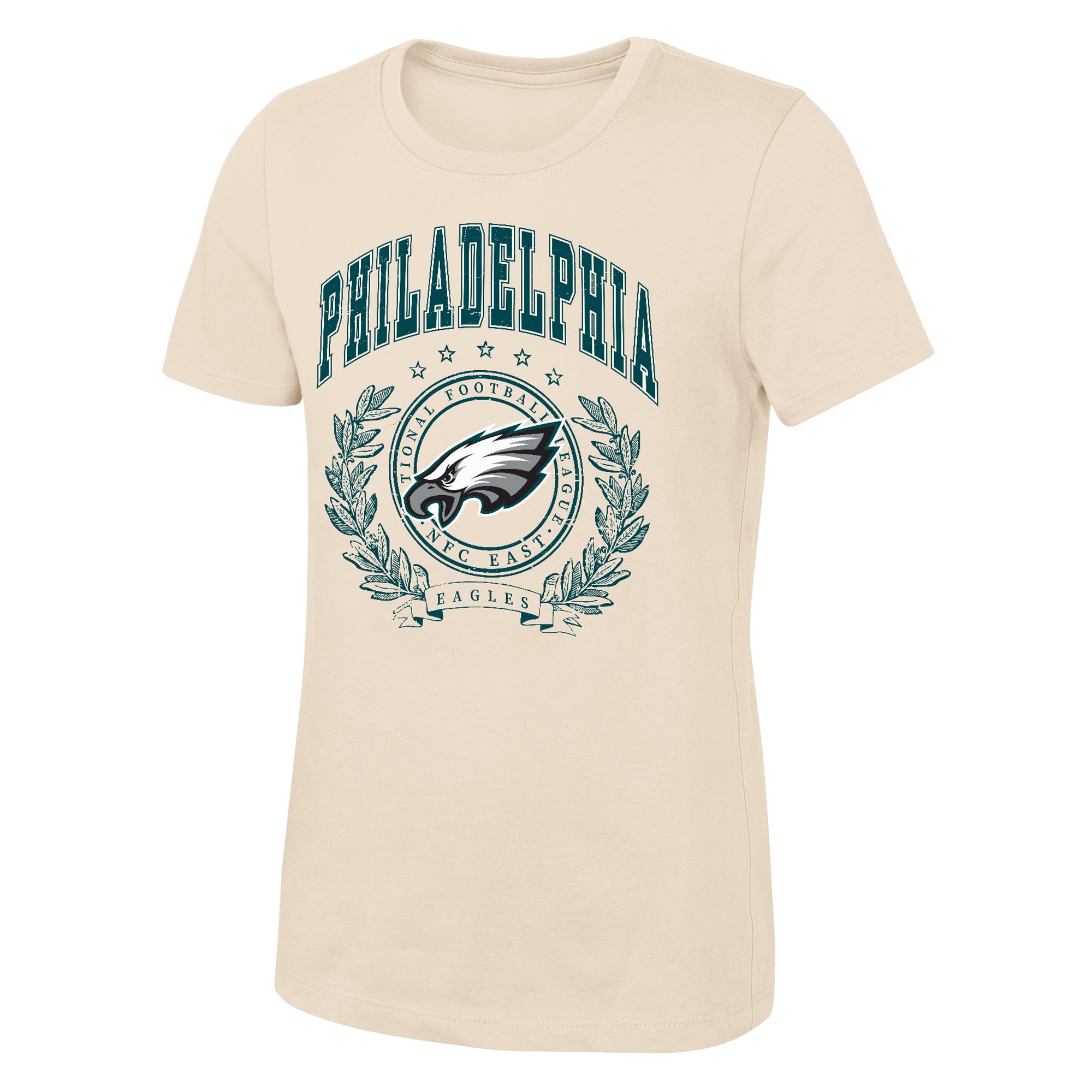 Girls Youth Outerstuff  Natural Philadelphia Eagles Undefeated T-Shirt