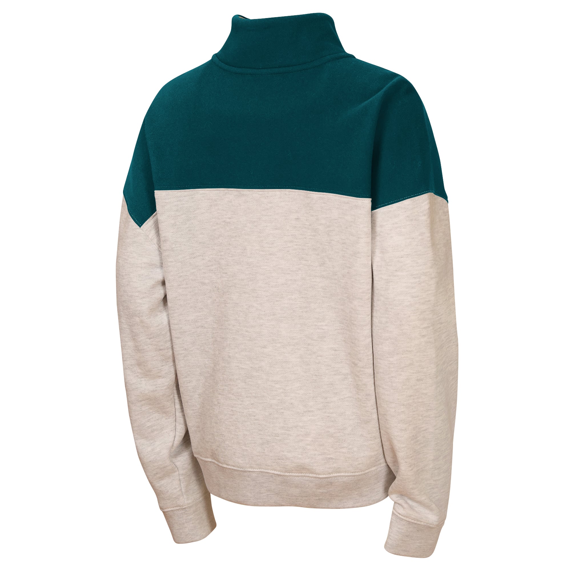 Sweat-shirt demi-zip à blocs de couleurs Philadelphia Eagles Blitz, gris chiné, la marque WEAR by Erin Andrews, pour jeunes filles.