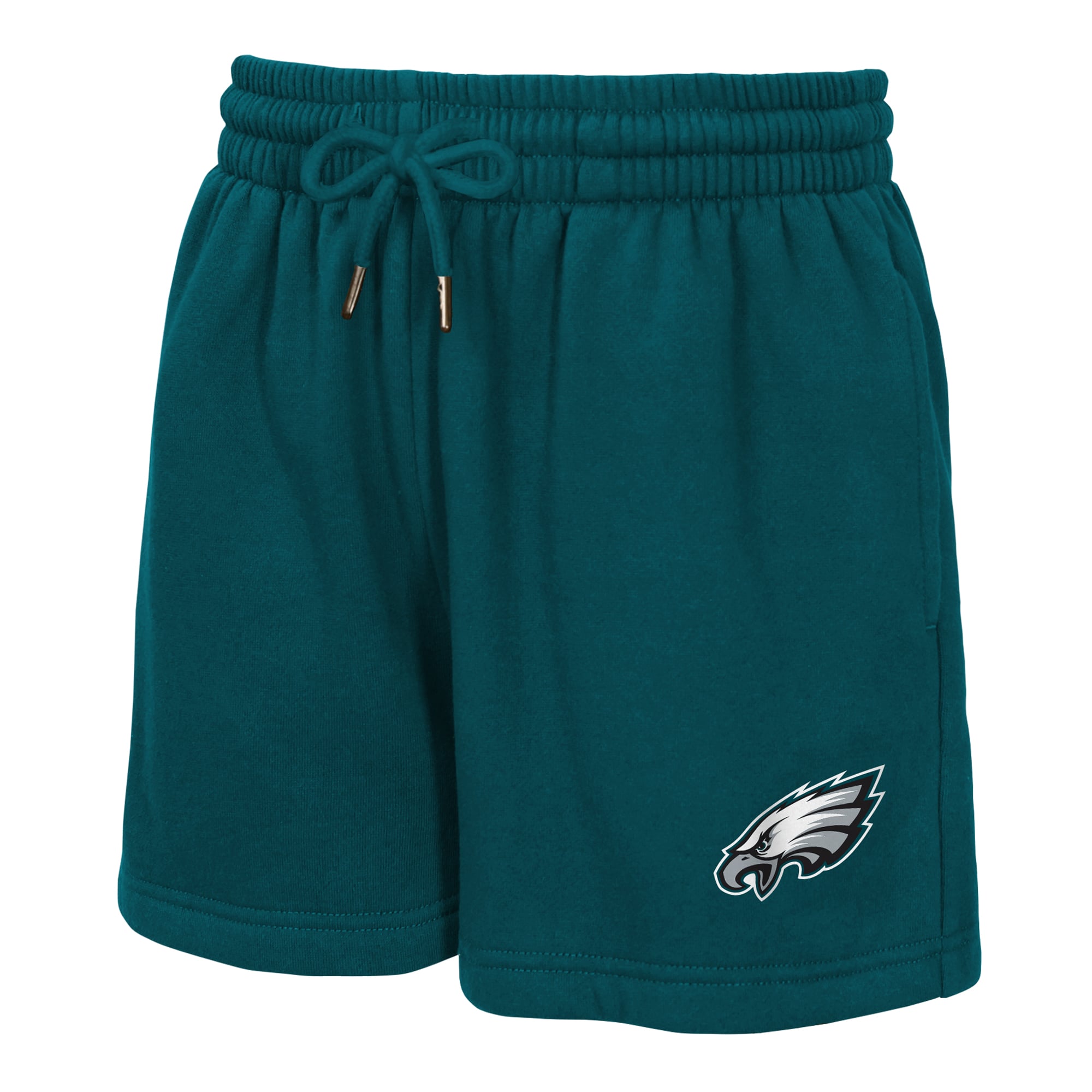 Ensemble sweat-shirt à col en V et short polaire vert nuit Philadelphia Eagles Red Zone pour jeunes filles WEAR by Erin Andrews