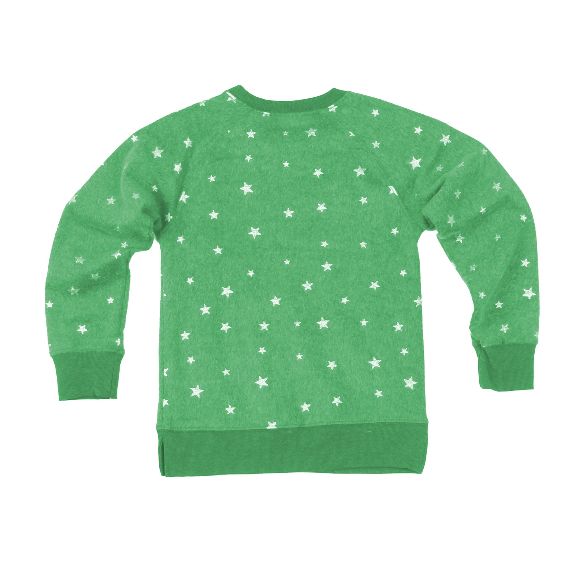 Girls Youth Wes & Willy  Kelly Green Philadelphia Eagles Shimmer Star Reverse Sweatshirt