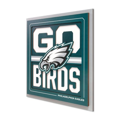 Philadelphia Eagles IDNA 12" x 12" Slogan Series 3D Wall Art