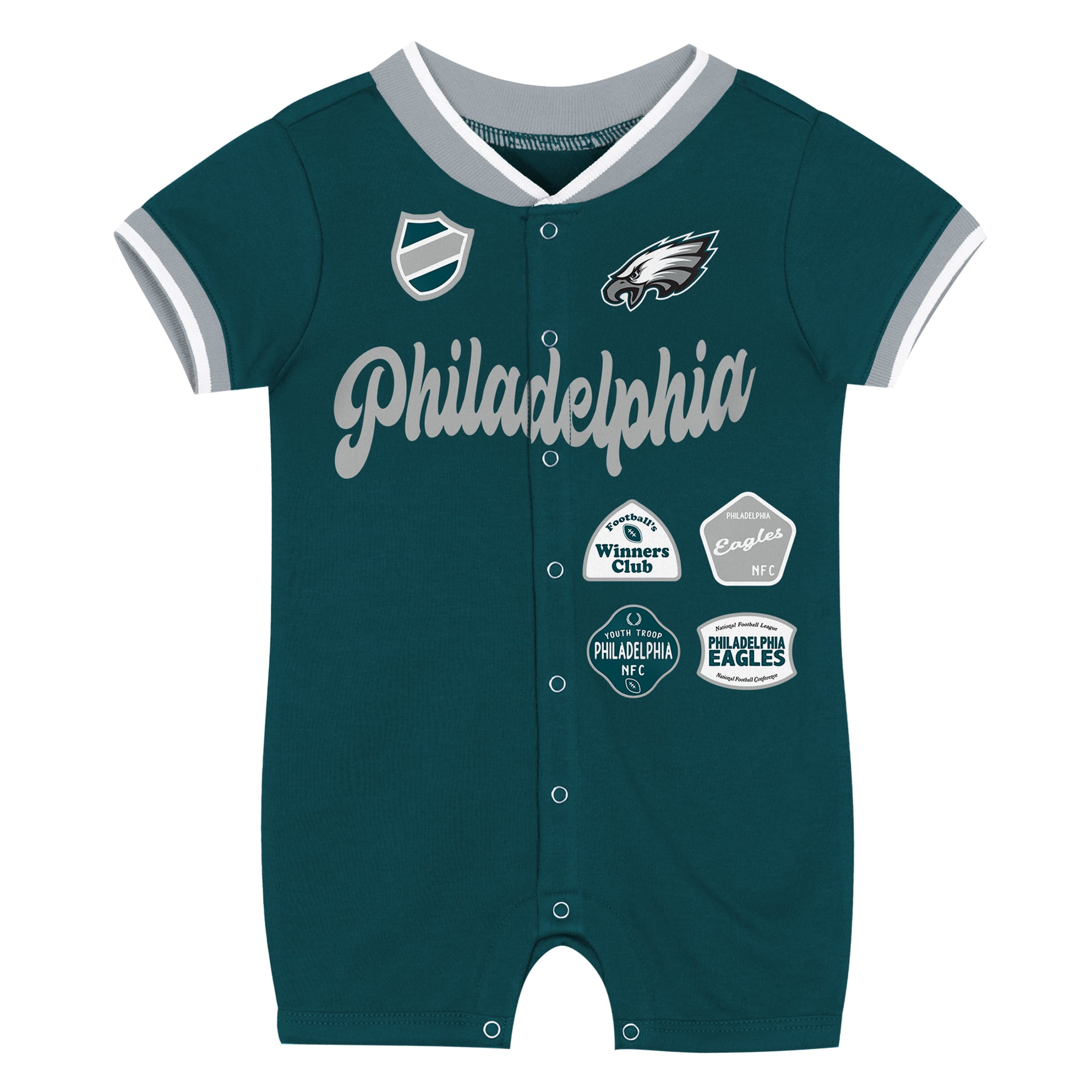 Infant Outerstuff Midnight Green Philadelphia Eagles Pinch Romper