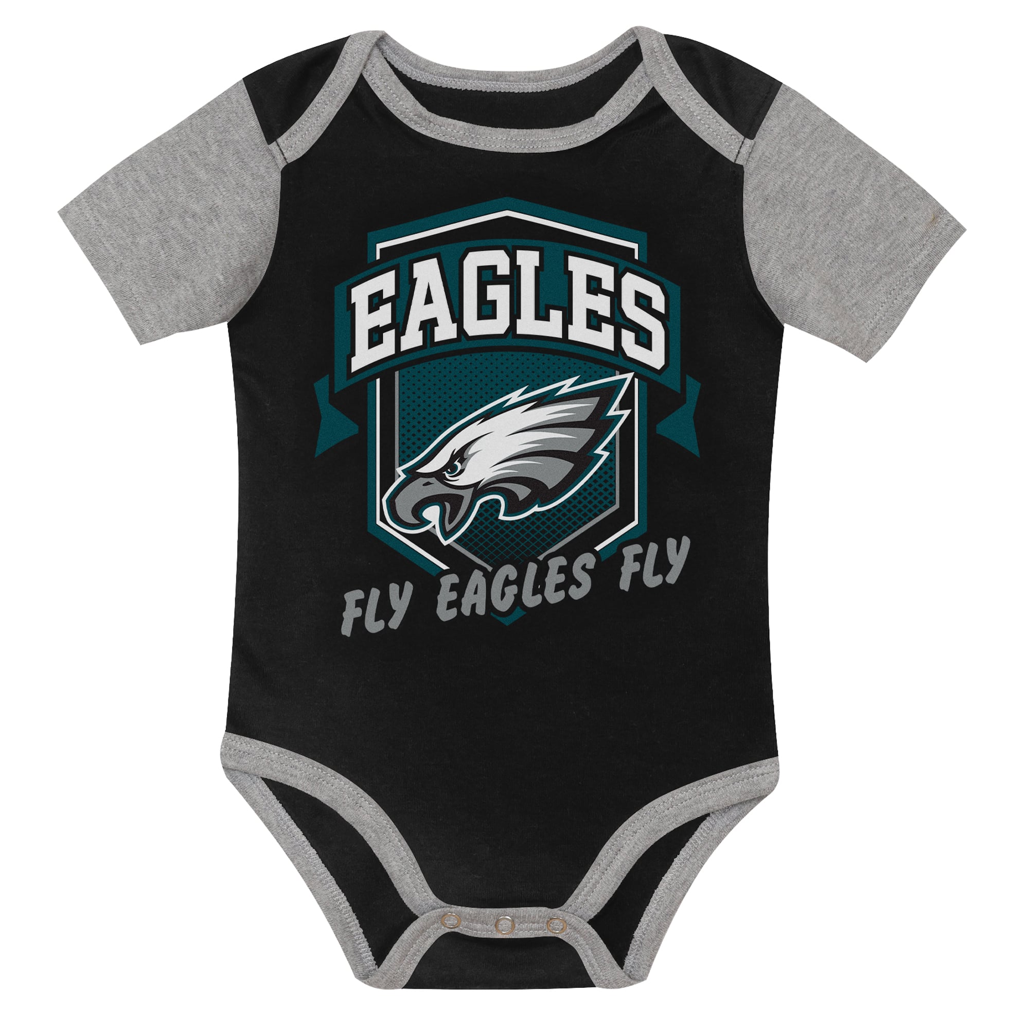 Ensemble de body 3 pièces pour bébé Outerstuff Philadelphia Eagles, premier choix la ronde