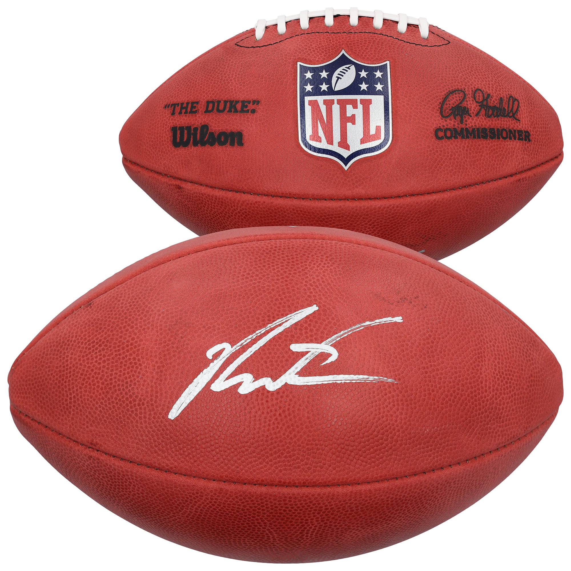 Ballon de football américain Duke en couleur autographié par Jalen Carter (Philadelphia Eagles).