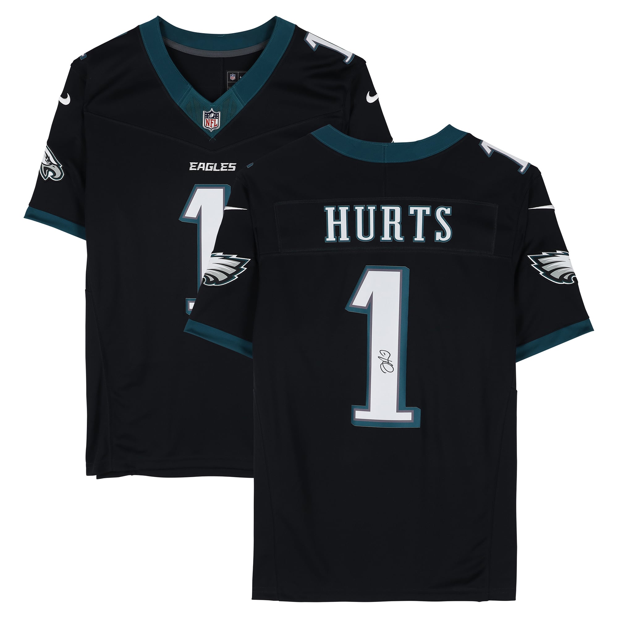 Maillot Nike Limited noir autographié de Jalen Hurts des Eagles de Philadelphie