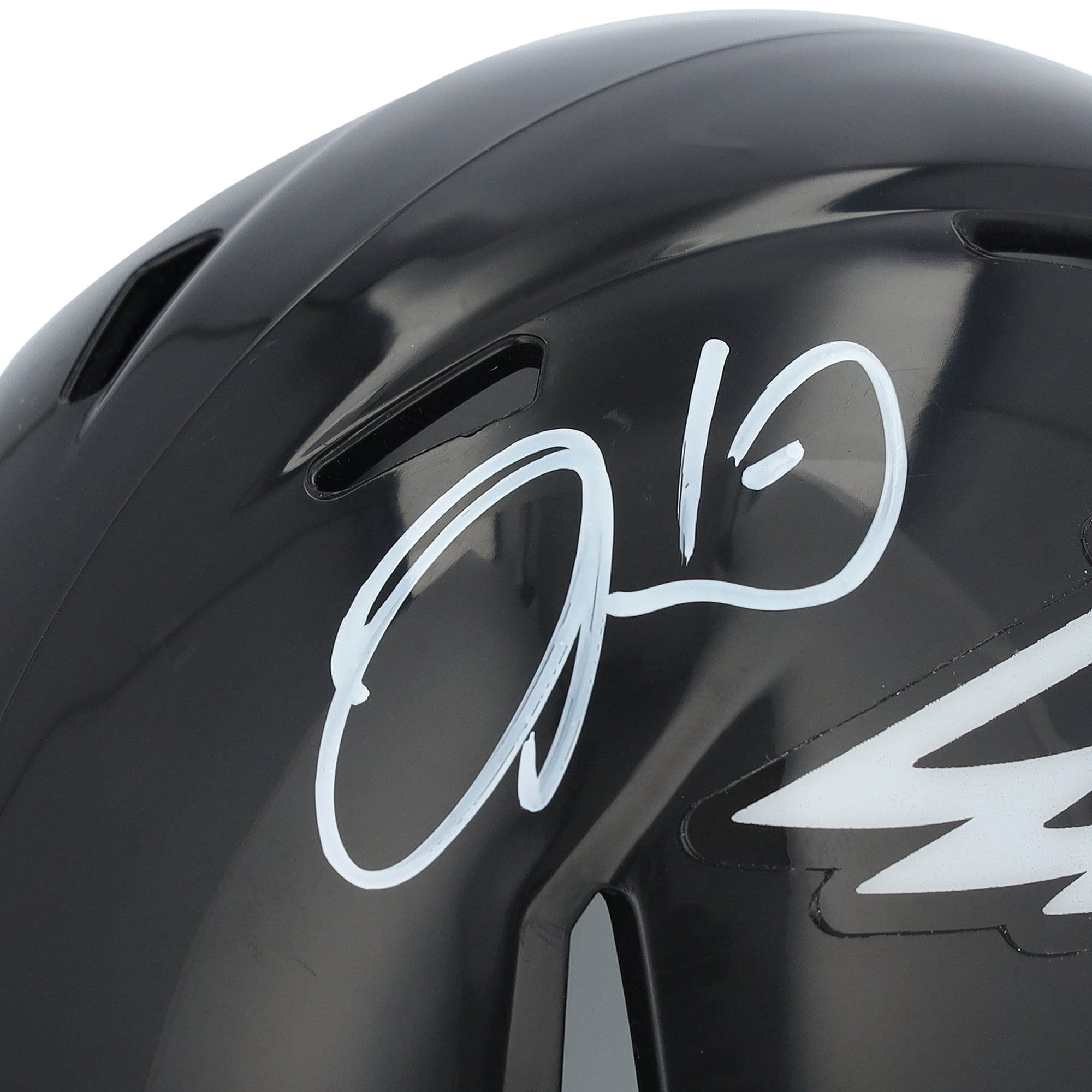 Jalen Hurts Philadelphia Eagles Autographié Riddell Black Alternate Speed ​​Mini Helmet