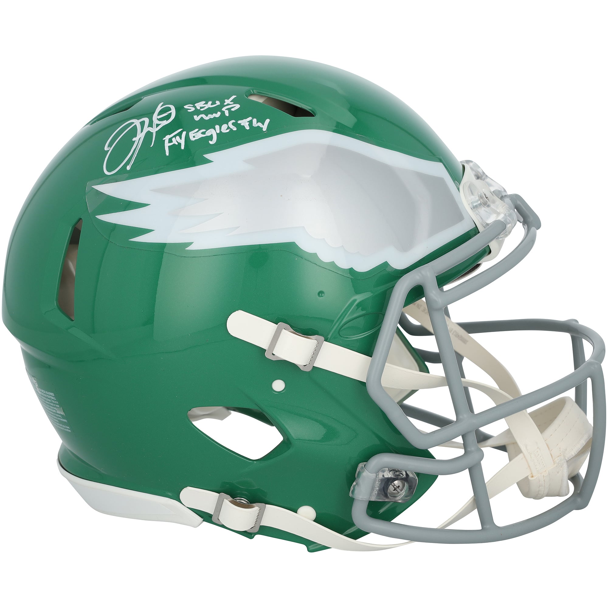 Jalen Hurts Philadelphia Eagles Autographié Casque Riddell Kelly Green Speed ​​Authentic avec de multiples inscriptions