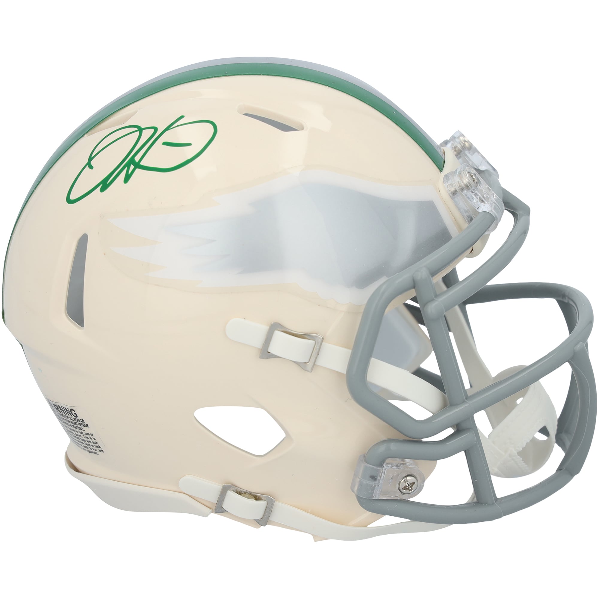 Jalen Hurts Philadelphia Eagles Autographié Riddell Retro Speed ​​Mini Casque