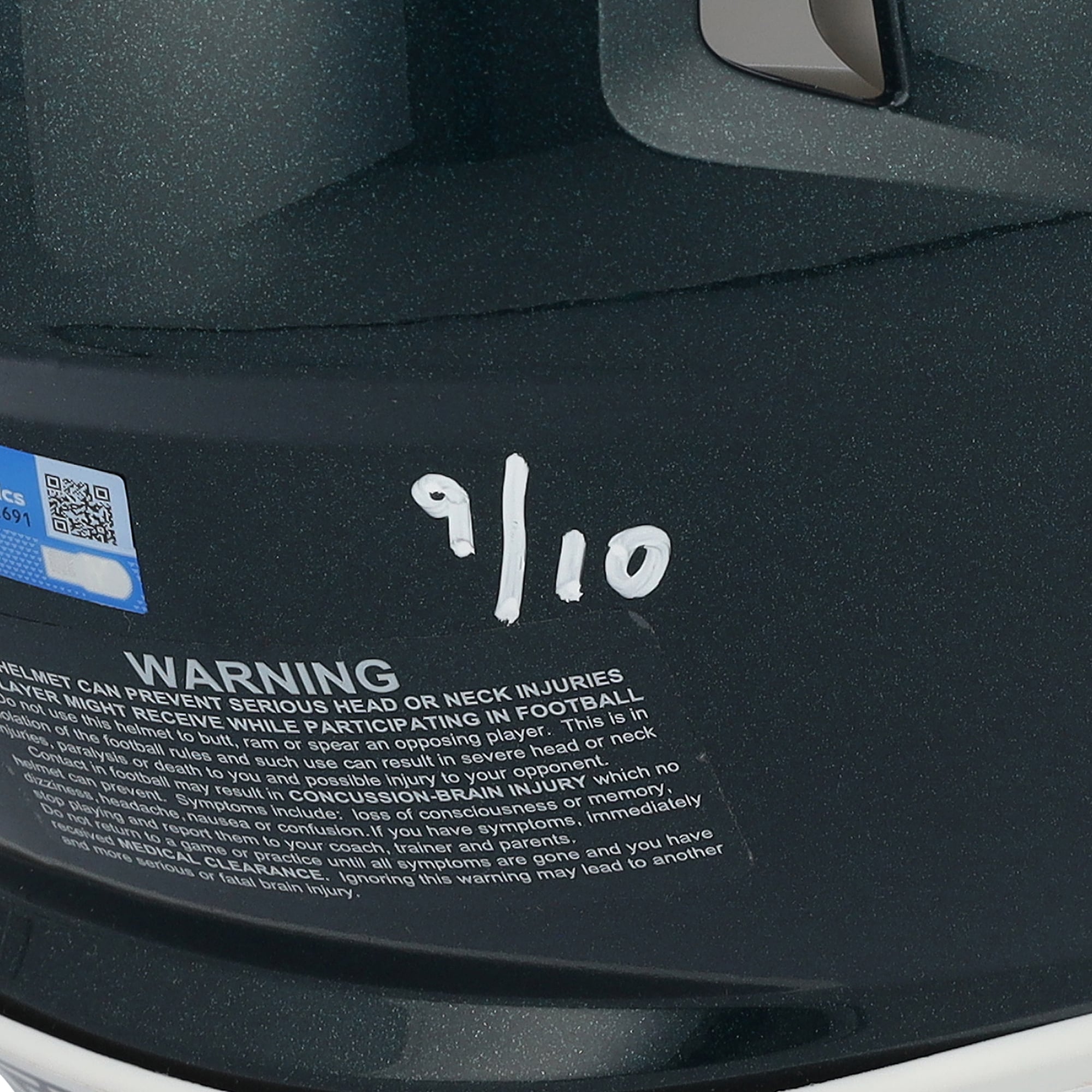 Casque Riddell Speed ​​Authentic autographié par Jalen Hurts (Philadelphia Eagles) avec inscription - Édition limitée à 10 exemplaires