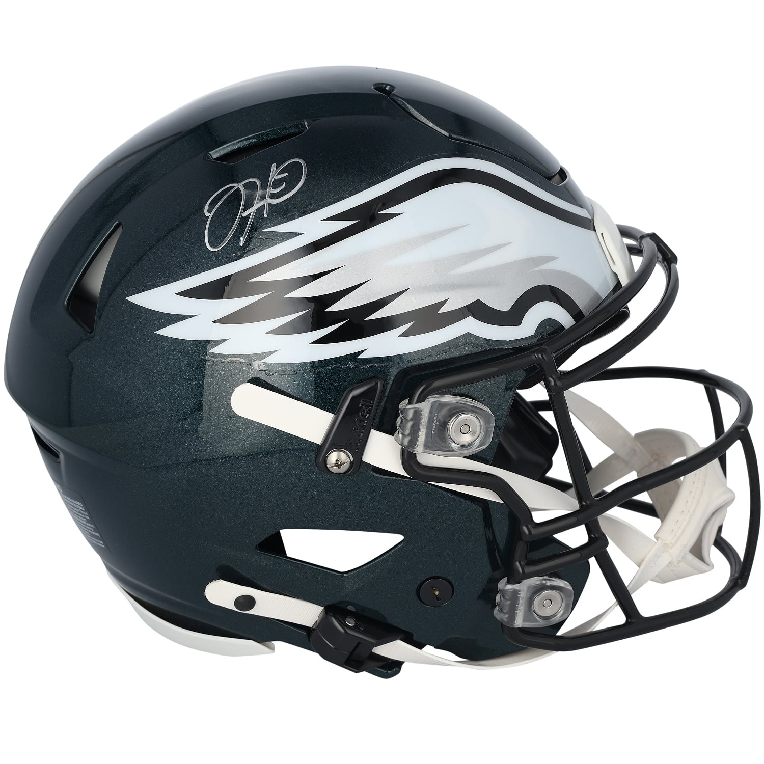 Jalen Hurts Philadelphia Eagles reçoit un casque Riddell Speed ​​Flex Authentic autographié