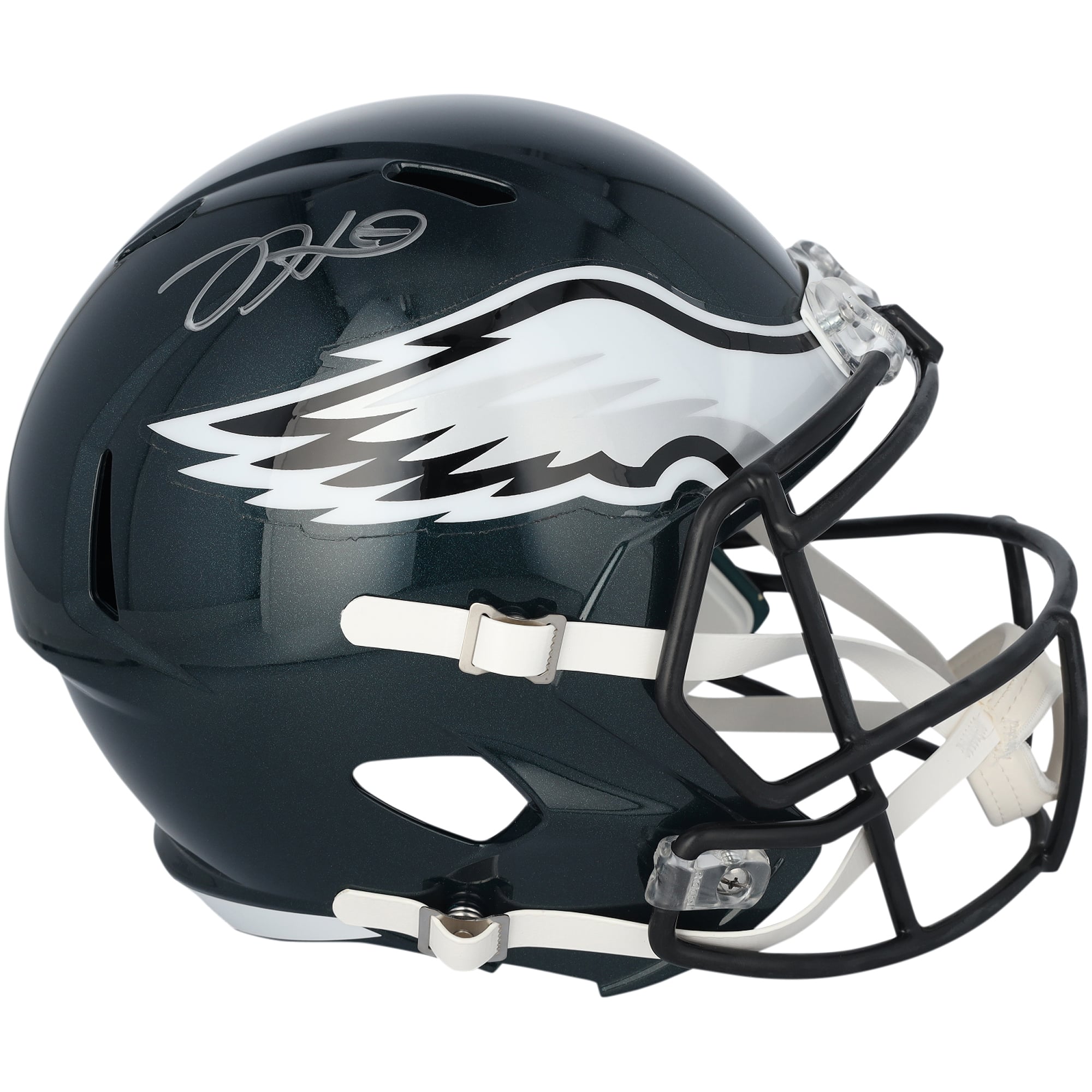 Jalen Hurts Philadelphia Eagles Autographed Riddell Throwback Speed Replica Helmet