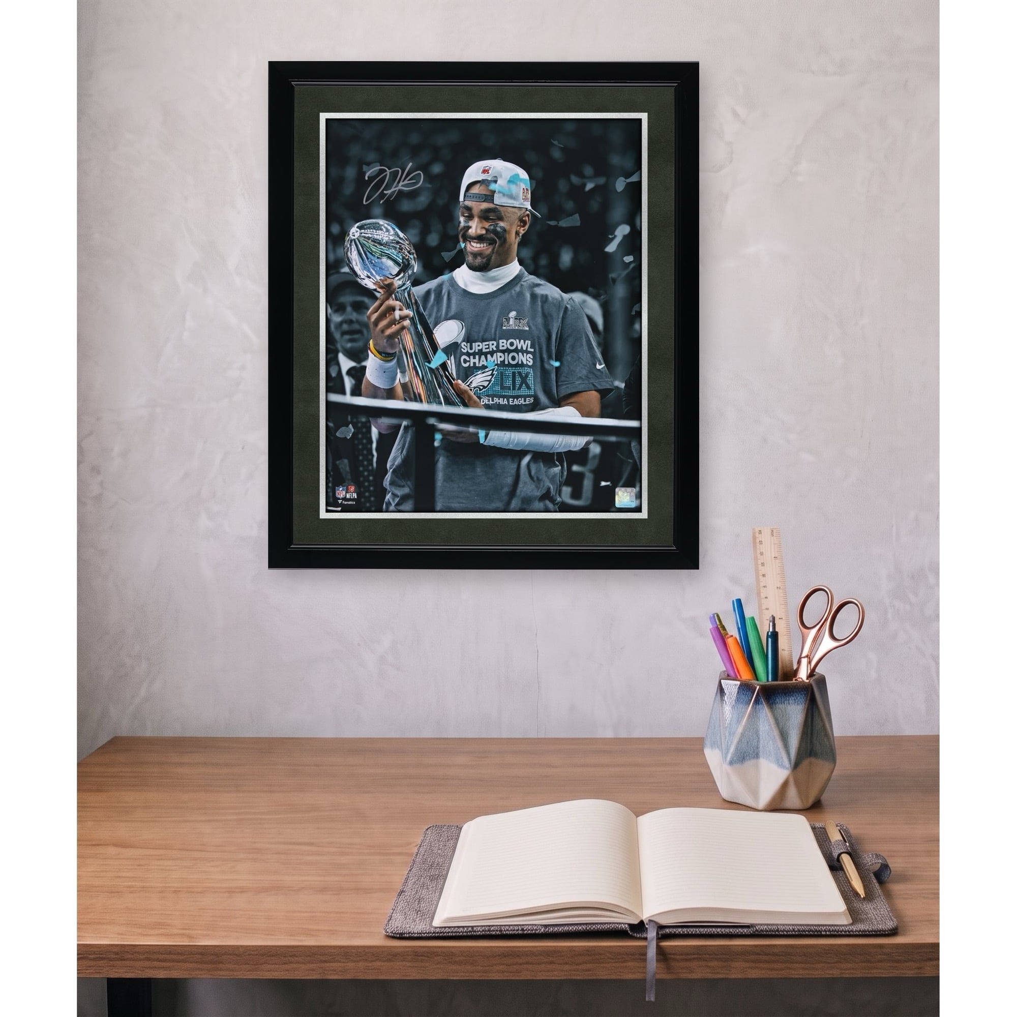 Jalen Hurts Philadelphia Eagles Autographed Super Bowl LIX Champions 16" x 20" Photograph