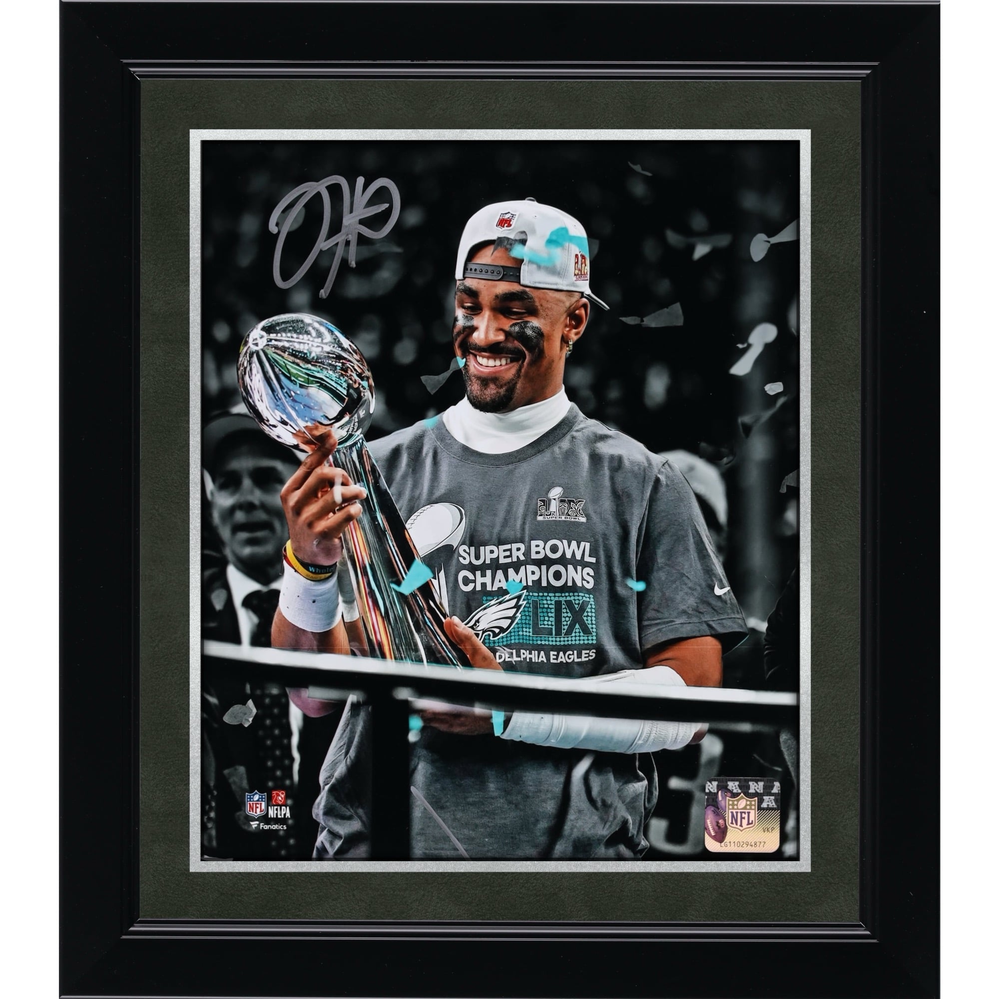 Jalen Hurts Philadelphia Eagles Autographed Super Bowl LIX Champions 8" x 10" Photograph