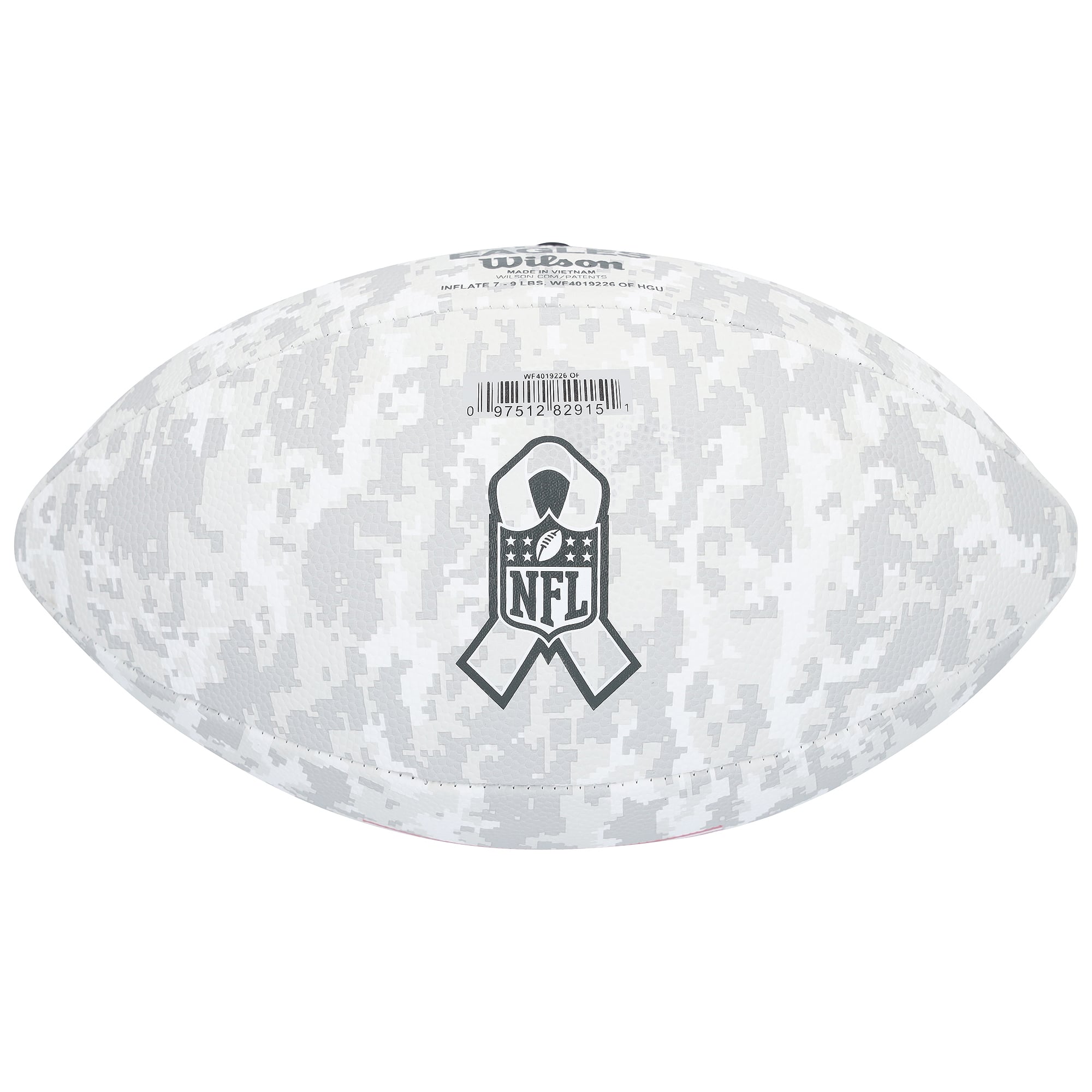 Ballon de football américain Wilson 2024 Salute To Service, autographié par Jason Kelce des Eagles de Philadelphie